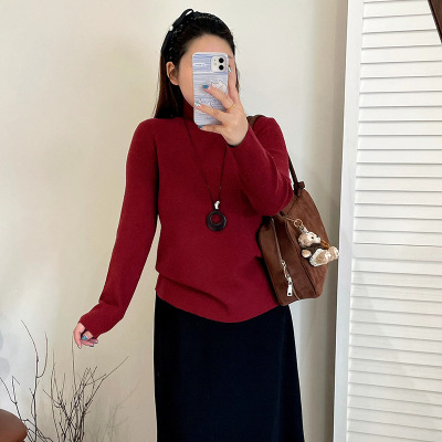 大码女装外穿内搭高领毛衣女百搭上衣2025冬胖mm打底针织衫23252
