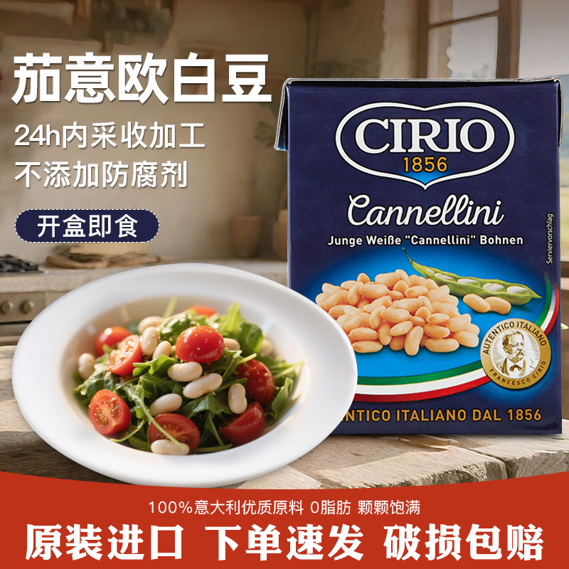 意大利进口茄意欧白豆380g利乐装