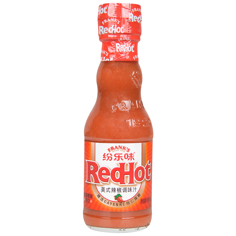 Frank's RedHot紛樂(lè)味辣椒汁148ml 美國(guó)進(jìn)口意面披薩炸雞薯?xiàng)l蘸料