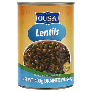 意大利进口欧萨绿扁豆400g lentils低脂蔬菜沙拉即食罐头西餐配料