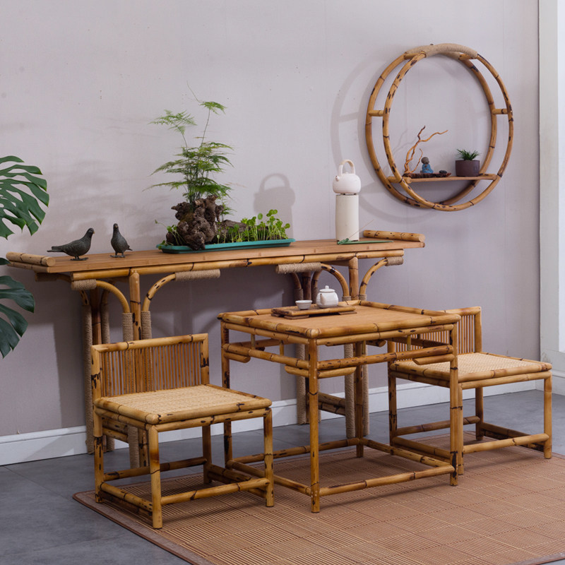 原创向往的生活家具同款竹藤供桌条案条桌国案翘头案神台供台促销|ruв категории жилой мебели, Таблица класса, алтарь - от Buy2taobao.com для оказания профессиональной услуги покупки агента Taobao