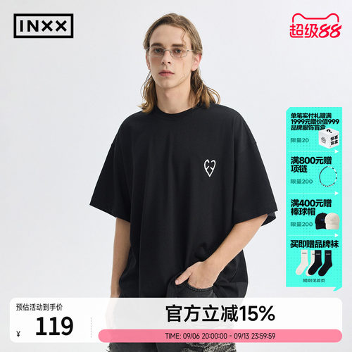 INXXAPYD黑白简约夏季短袖T恤