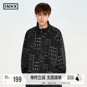 INXX老钱风复古老花外套男满印甲骨文无性别休闲开衫 夹克女