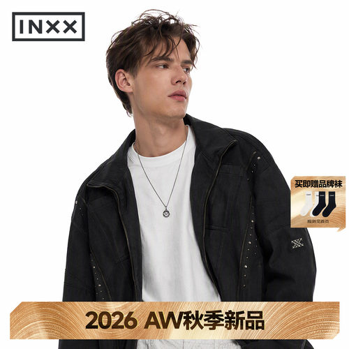 INXX暗黑风宽松牛仔外套新款