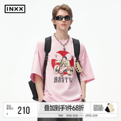INXXMASTER 印花上衣男女款 250g重磅潮牌短袖 T恤卡通图案数码