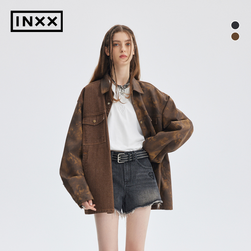 【INXX】APYD潮流新品拼接款宽松休闲牛仔外套男女同款APE3140911