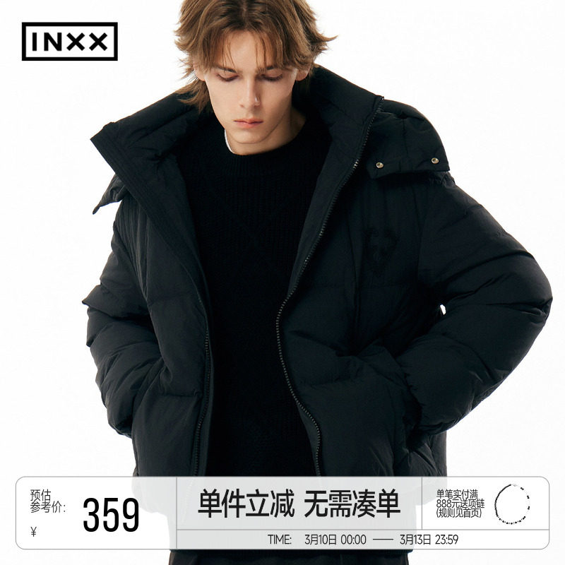 INXX APYD 简约保暖连帽羽绒服男女同款复古宽松休闲加厚外套