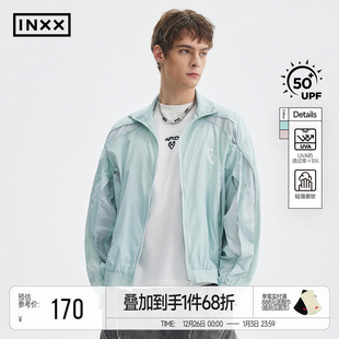 INXXAPYD 防紫外线撞色轻薄外套女 户外运动风防晒服男UPF50