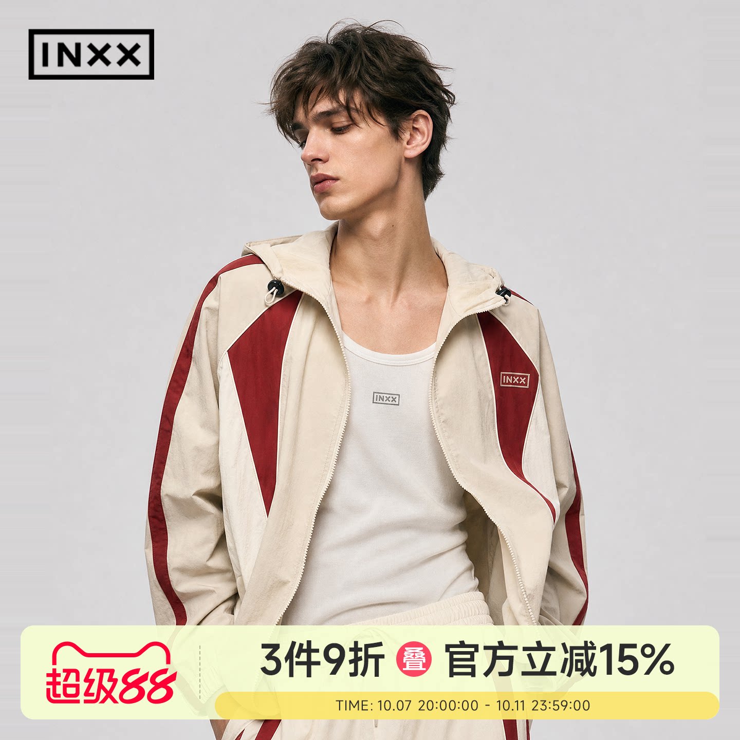 INXX新款薄款拼色男女同款宽松休闲长袖夹克