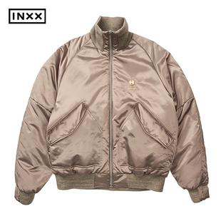 INXX时尚拼接款插肩袖羽绒服休闲立领短外套情侣款XGF4151388