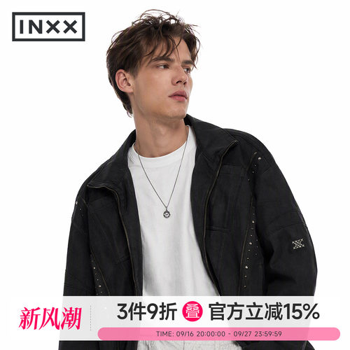 INXX暗黑风宽松牛仔外套新款