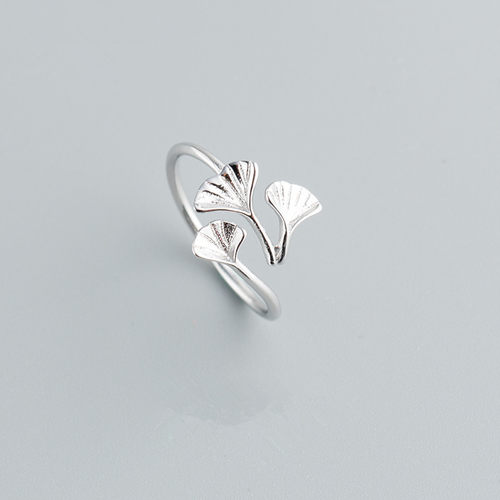 纯银日韩风开口学生戒指