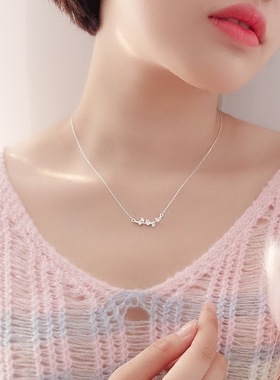 百搭复古文艺风短款锁骨链银杏叶