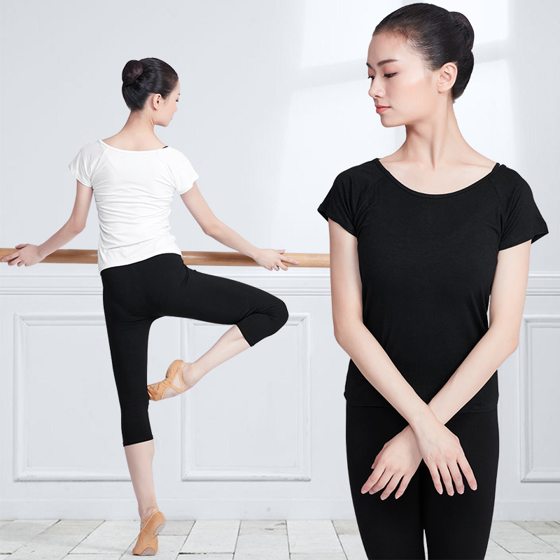 拉丁服装女成人夏季舞蹈练功服露脐上衣黑色短袖爵士舞服女摩登舞|msdalam kategori sukan/Yoga/kecergasan/bekalan peminat, Dance/Aerobik/Gymnastics, tarian Latin, Baju Tarian Latin - dari Buy2taobao.com untuk memberikan perkhidmatan ejen Taobao profesional membeli
