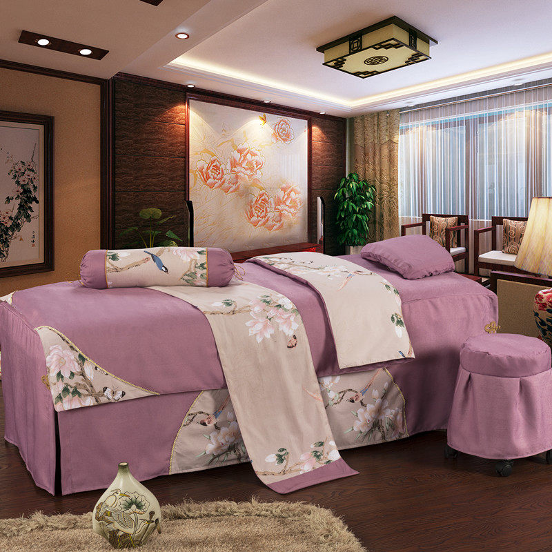 若比邻美容床罩四件套美体按摩床罩美容四件套美容院床罩按摩熏蒸