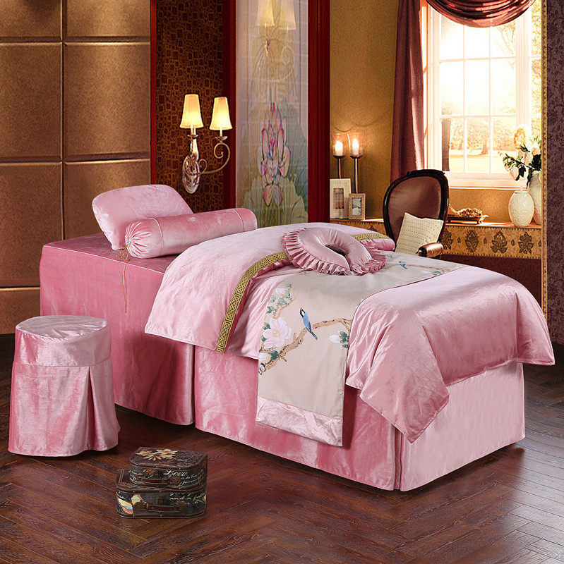 若比邻美容院四件套美容床罩四件套医美纹绣按摩熏蒸床罩美容院