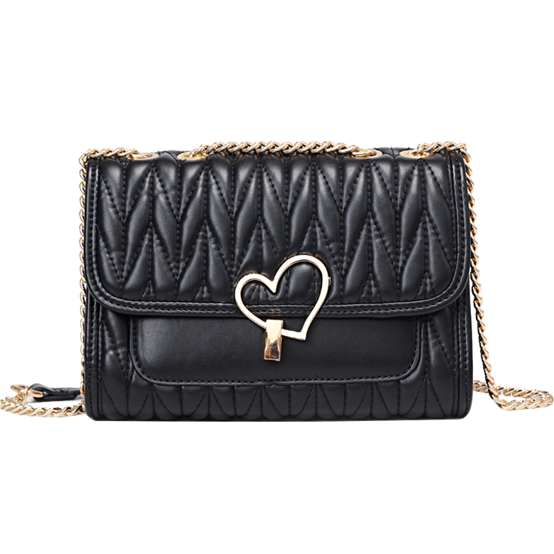 链条单肩高级感小众白色斜挎包