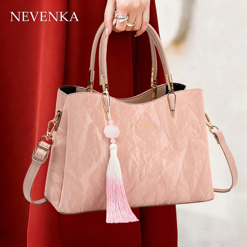 婚包新娘包平时可用新中式流苏手提包女大容量高级感粉色斜挎包