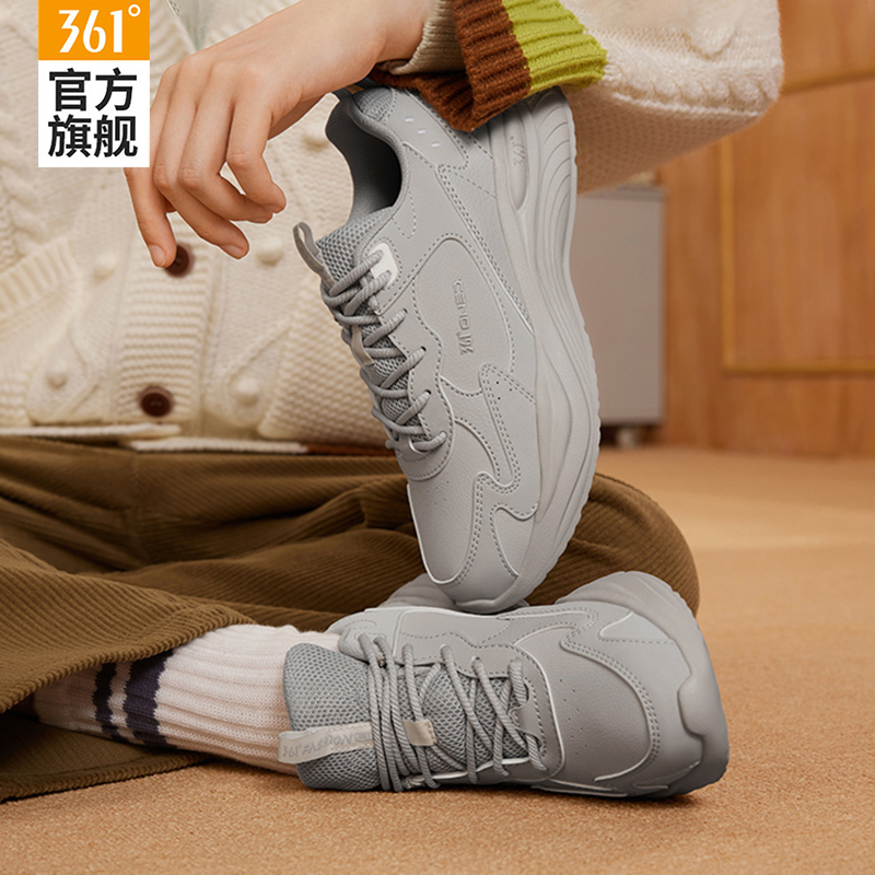 361休闲鞋女鞋皮面防水轻便软底