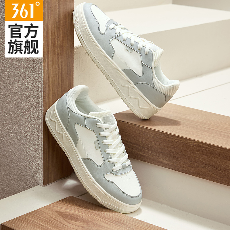 361男鞋运动鞋皮面防水跑步鞋
