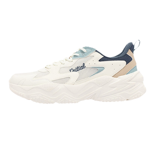 361男鞋运动鞋男款2025春秋新款皮面透气跑步鞋子软底休闲老爹鞋