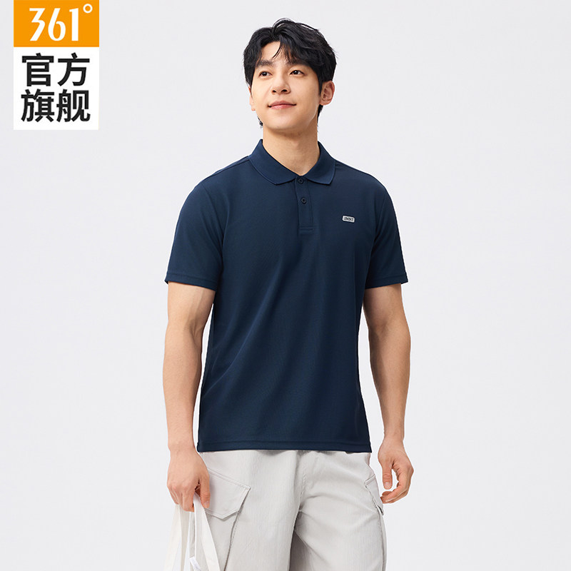 361运动t恤2026夏季新款透气速干上衣轻便POLO衫翻领男士休闲短袖
