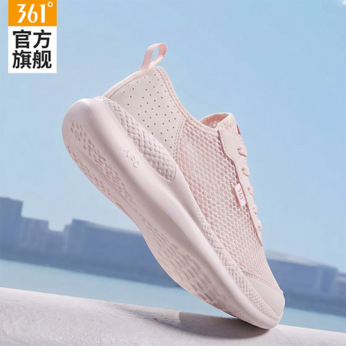 361度女鞋网面轻便透气跑步鞋子