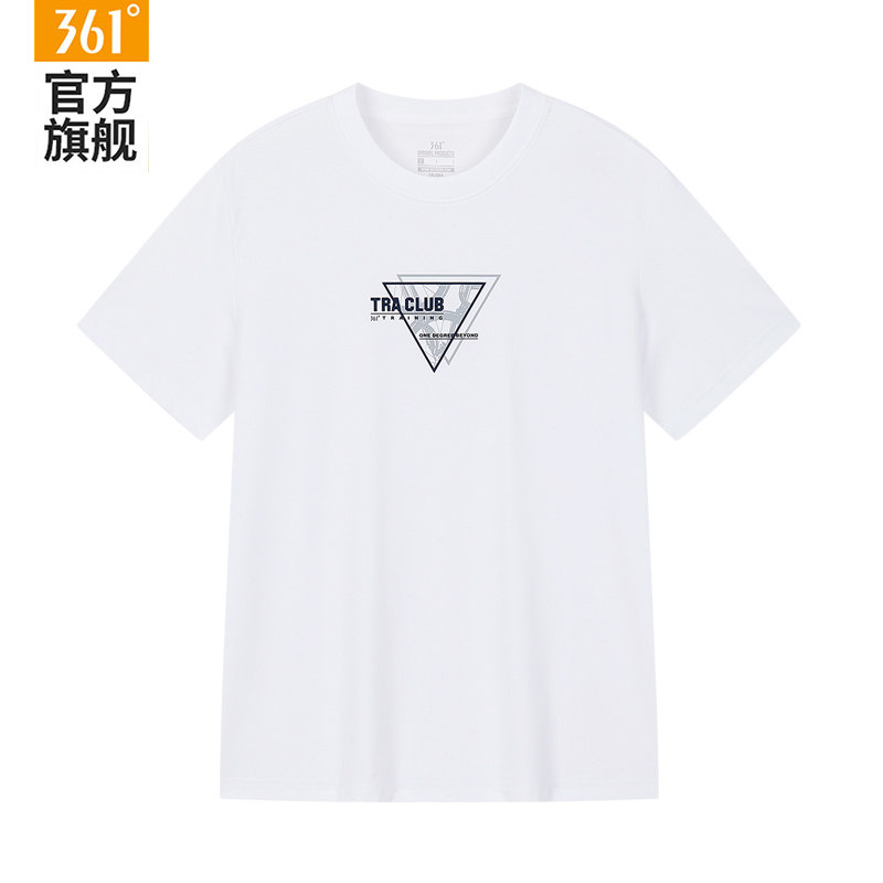361运动T恤男士2026春夏新款宽松舒适上衣男款圆领跑步服休闲短t