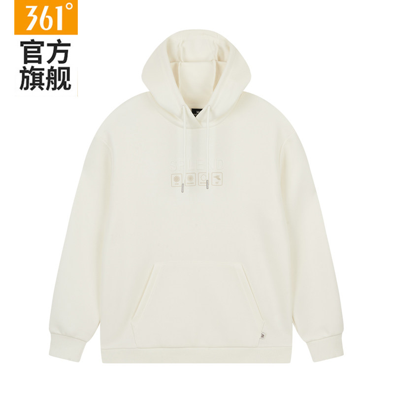 361运动卫衣女士2026春秋新款加绒保暖连帽套头卫衣宽松休闲上衣