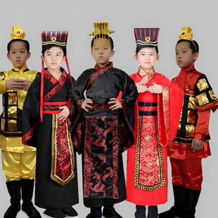 儿童古装课本剧完璧归赵服装将相和蔺相如廉颇演出汉服男女孩衣服