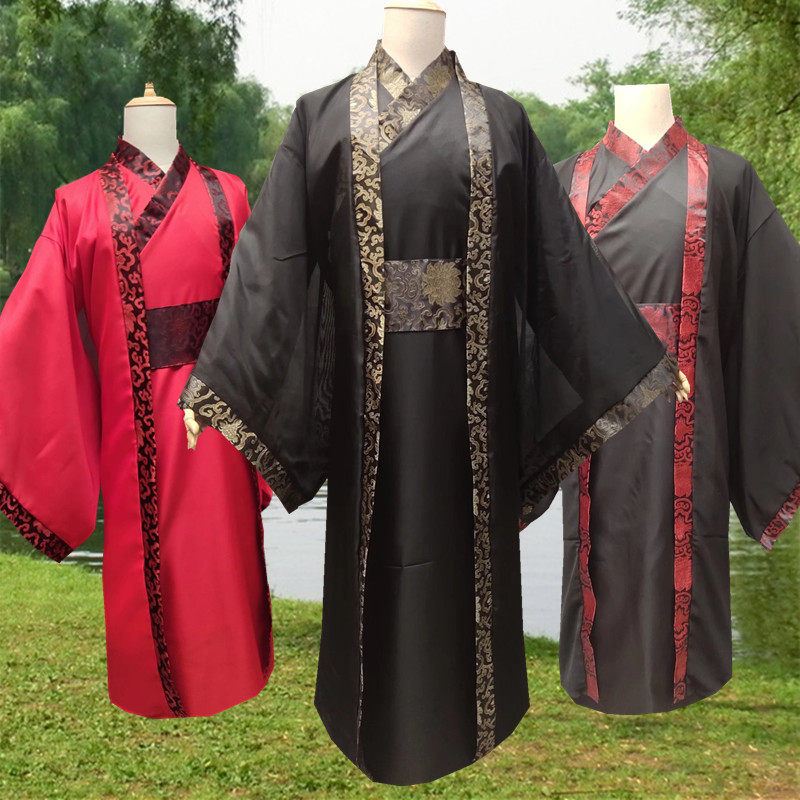 古装 男汉服 唐装秦朝春秋战国三国臣子官服汉朝大臣古代演出服装