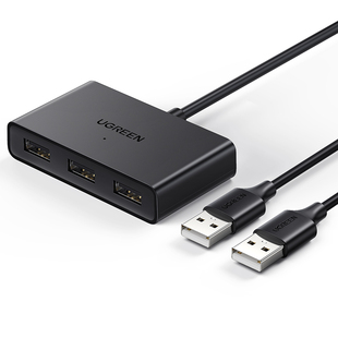 绿联10935USB2.0切换器2进3出共享器 跨屏操作对拷CM409二进三出