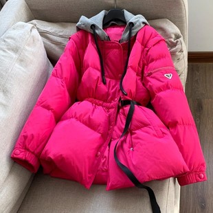 撤柜甩货可拆卸户外2025冬多变马甲加厚95白鹅绒收腰连帽羽绒服