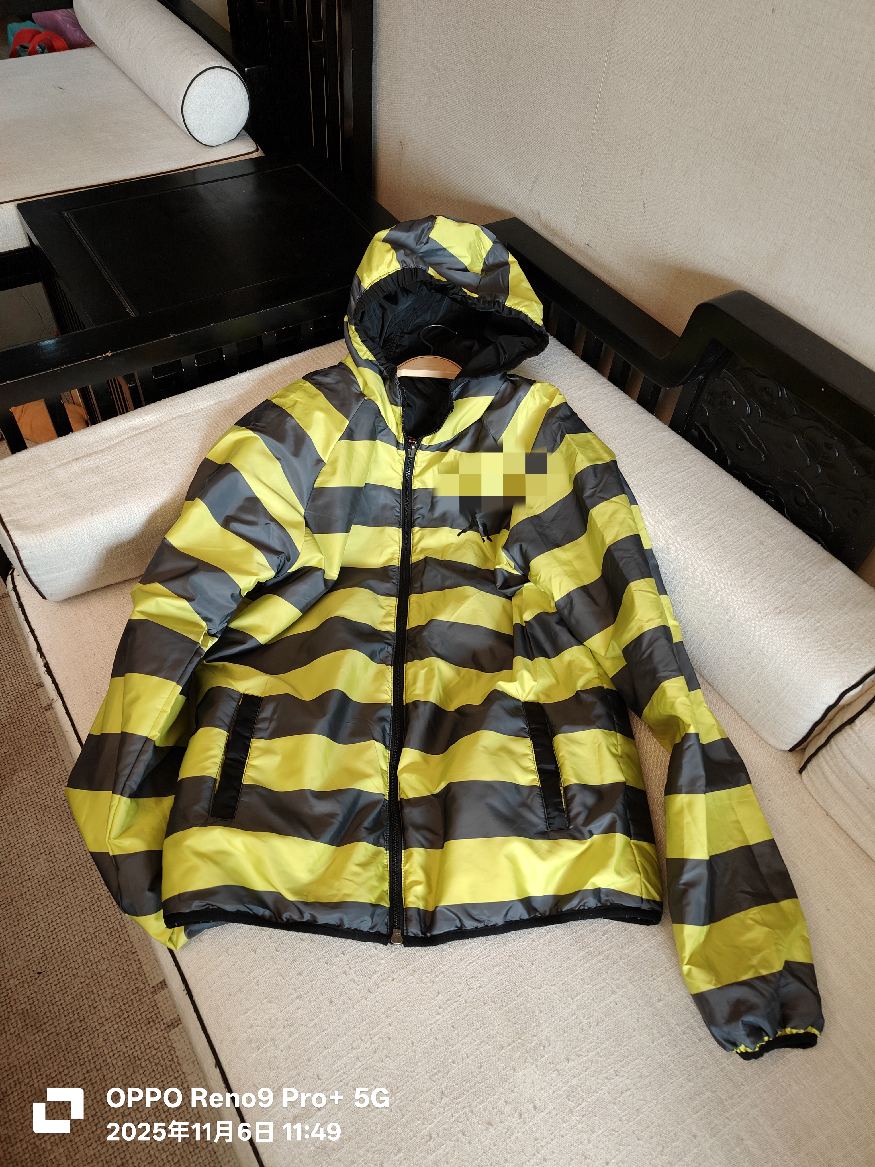 赔钱清仓甩货男士运动篮球双面可穿条纹黑色学生休闲薄款棉衣外套