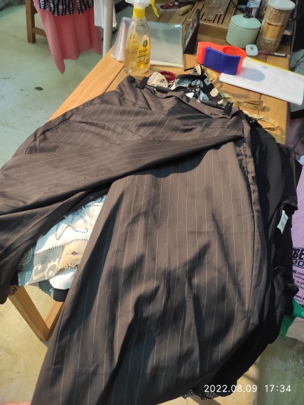 赔钱清仓处理不退换外贸七分阔腿不规则竖条咖啡色个性女裤