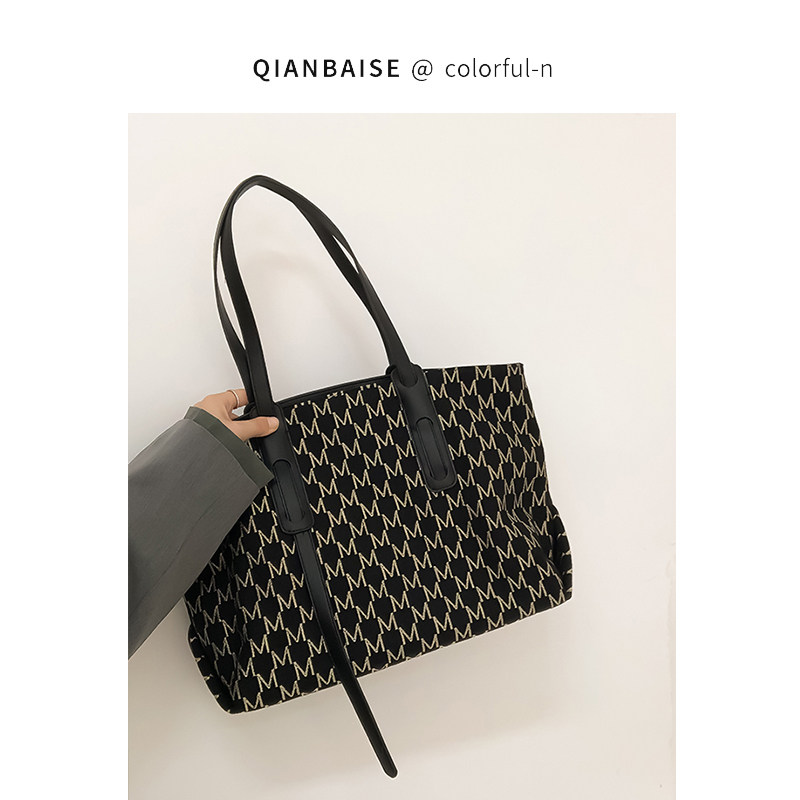 法国小mk2020新款潮网红包包女大容量单肩包购物袋大包手提托特包