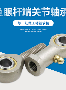 304不锈钢关节杆端鱼眼轴承SI6TK SI8 SA10 12 14 16 18 25内外丝