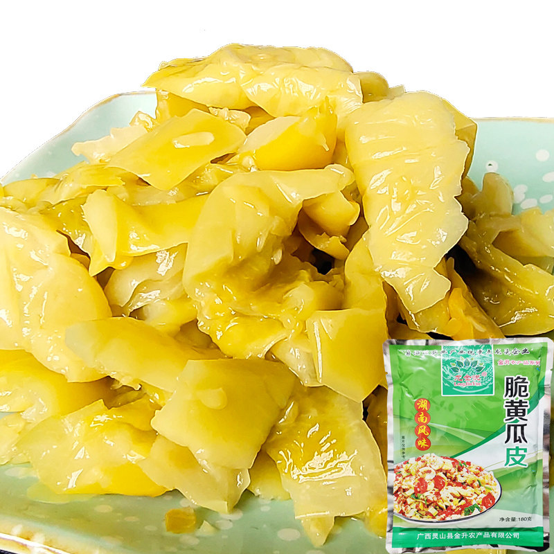 龙金悦脆黄瓜皮180克腌制即食脆黄瓜下饭菜泡椒味黄瓜酒店特色菜