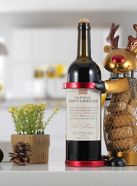 TOOARTS网状圣诞麋鹿酒架工艺品摆件创意家居摆件装饰工艺品