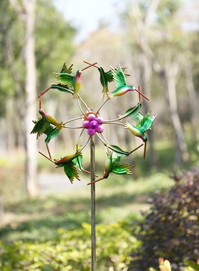 TOOARTS蜂鸟风车工艺品摆件创意家居摆件装饰工艺品