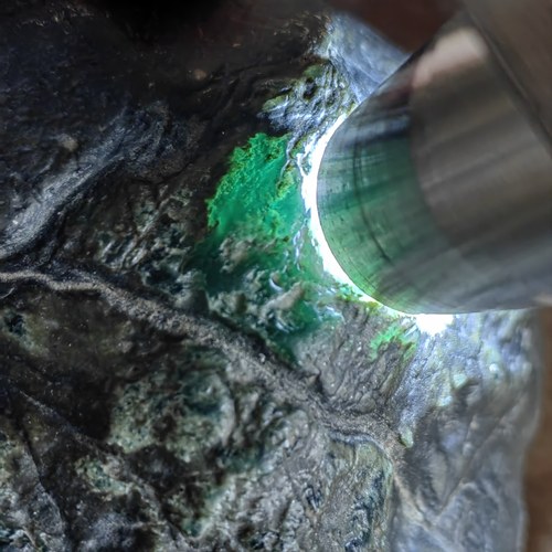 老坑帕敢原石 脱砂 蓝晴 戒面级 戒面 牌子料