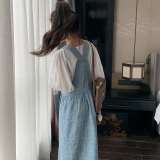 【出货中】设计师款牛仔背带裙2287p105k158短袖另，女装套装/套裙，Mushroom