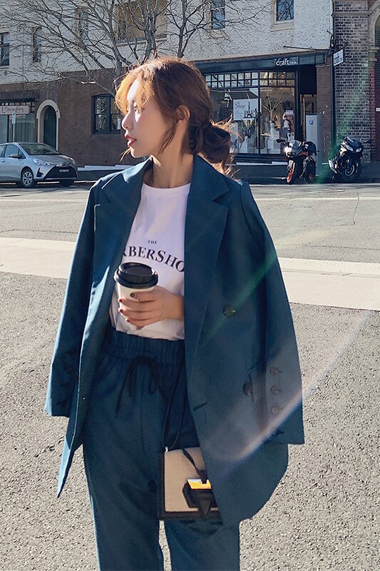 网红花苞裤西装套装8306-866西装单卖P110k168套装P140,女装套装/套裙,Mushroom
