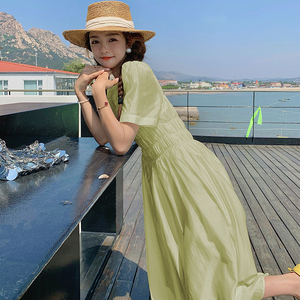 法式超好看天丝连衣裙女夏轻奢高级感气质绝美宽松显瘦莱赛尔裙子图片