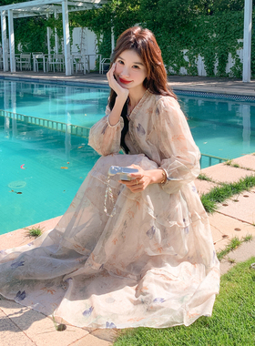 大货 木耳边仙女防晒连衣裙28023-P150K218