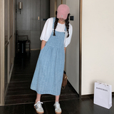 【新款】设计师款特色牛仔背带裙2287p105k158短袖30，女装套装/套裙，Mushroom