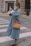 【】面料已下牛仔拼色羊羔毛外套2257-p190k278，女装棉衣/棉服，Mushroom