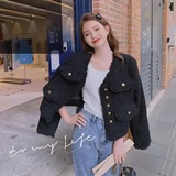 【秋冬款】现货现货小香风短款毛呢外套2249p135k188，女装毛呢外套，Mushroom