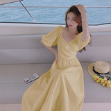 2023夏季现货，露背沙滩连衣裙长裙280-2101-P110K168，女装连衣裙，Mushroom