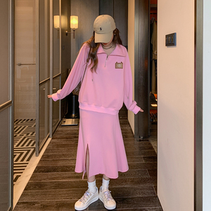 【新款】现货有小个子学院风卫衣裙套装2243-p140-k198,卫衣/绒衫,Mushroom